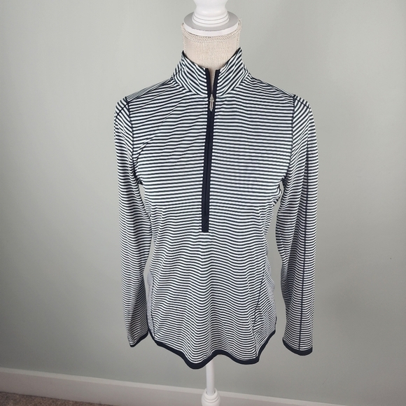 Cuter And Buck Drytec Women’s Black and White Quarter Zip Pop Over Size Small - Picture 2 of 10